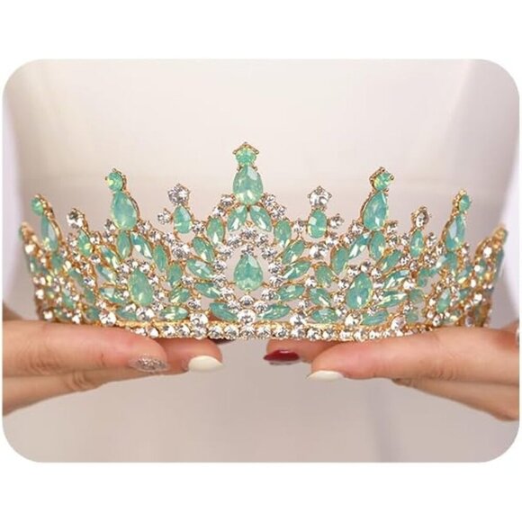 Women Crystal Crowns Tiaras Alloy Bridal Party Prom Bridal Tiara for Weddings main image 6